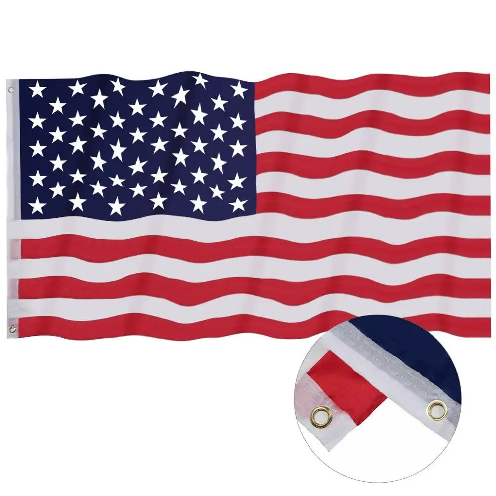 3' x 5' FT USA US U.S. American Flag Polyester Stars Brass Grommets