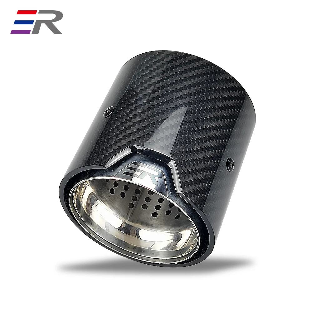 1 Piece ER Performance Exhaust Tip Fit for Modified M2 M3 M4 3 Series 4 Series Carbon Fiber Car Accessories Muffler Pipe