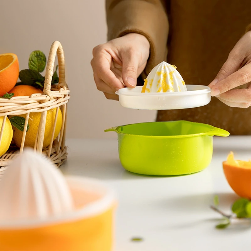 1Pcs Portable Orange Juicer Hand Squeezer Manual Mini Lemon Juicer With Strainer Bowl Kitchen Accessory Fruit Tool Juicer Machin