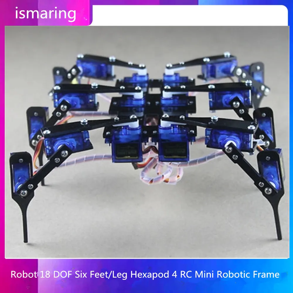 1 Set Diy Spider Robot 18 DOF Six Feet/Leg Hexapod 4 RC Mini Robotic Frame