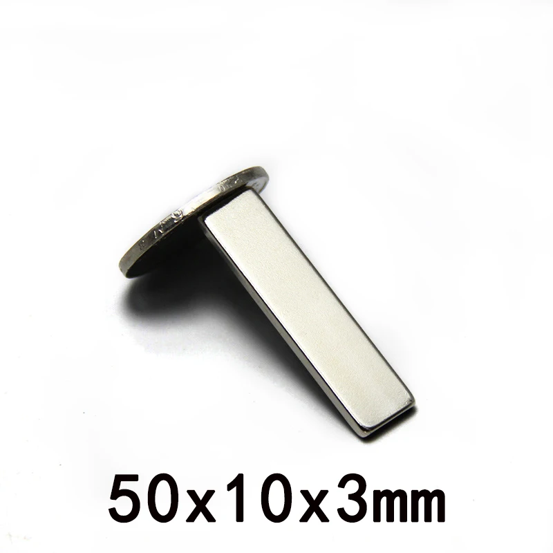 

10/30/100pcs 50*10*3mm Powerful N35 Magnets 50mmX10mm Long Sheet Permanent Magnet 50x10x3mm Super Strong Neodymium Magnet