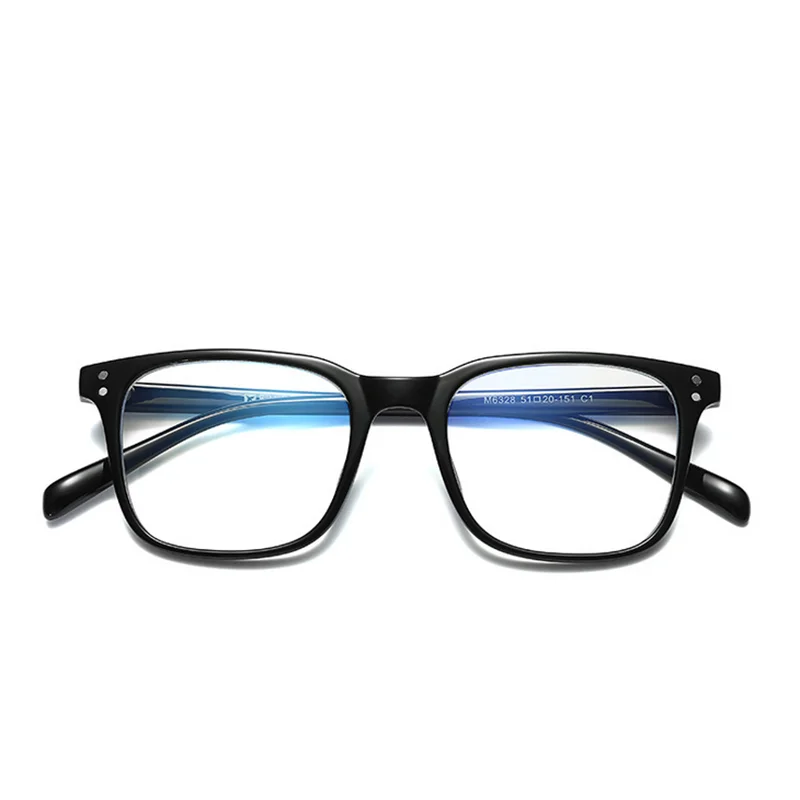 Rivet Student Square Myopic Glasses Women Men TR90 Retro Minus Lens Prescription Spectacle Diopter 0 -0.5 -0.75 -1.0 To -6.0