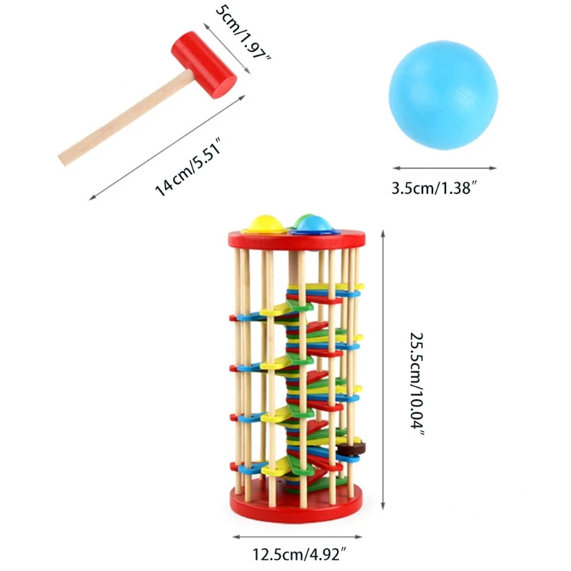 2024 New Hammering Pounding Toys Multifunctional Xylophone Wooden Educational Toy Birthday Gift for 1 2 3+ Years Boy Girl