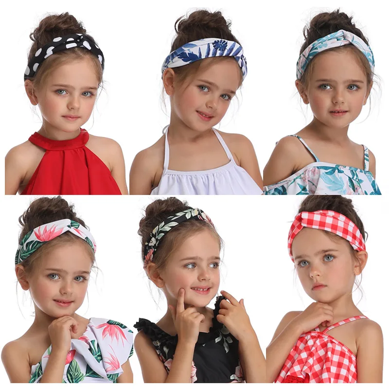 2021New Baby Hair Band Turban Swim Headbands Parent-child Bikini Elastic Stretch Hairbands Yoga Headwrap SPA for Ladies Child