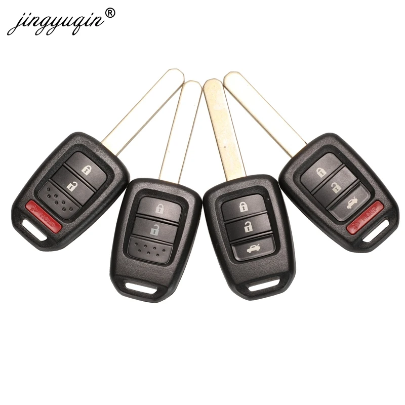 jingyuqin 2/3/4 Buttons Remote Key Shell For Honda Accord CR-V FIT XRV VEZEL CITY JAZZ CIVIC HRV FRV Remote Key Case Fob