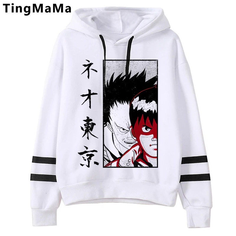 Japanese Anime Hoodie Akira Hoodies Men Kawaii Cartoon Winter Warm K.Otomo Tokyo Graphic Streetwear Unisex Tops Sweatshirts Male