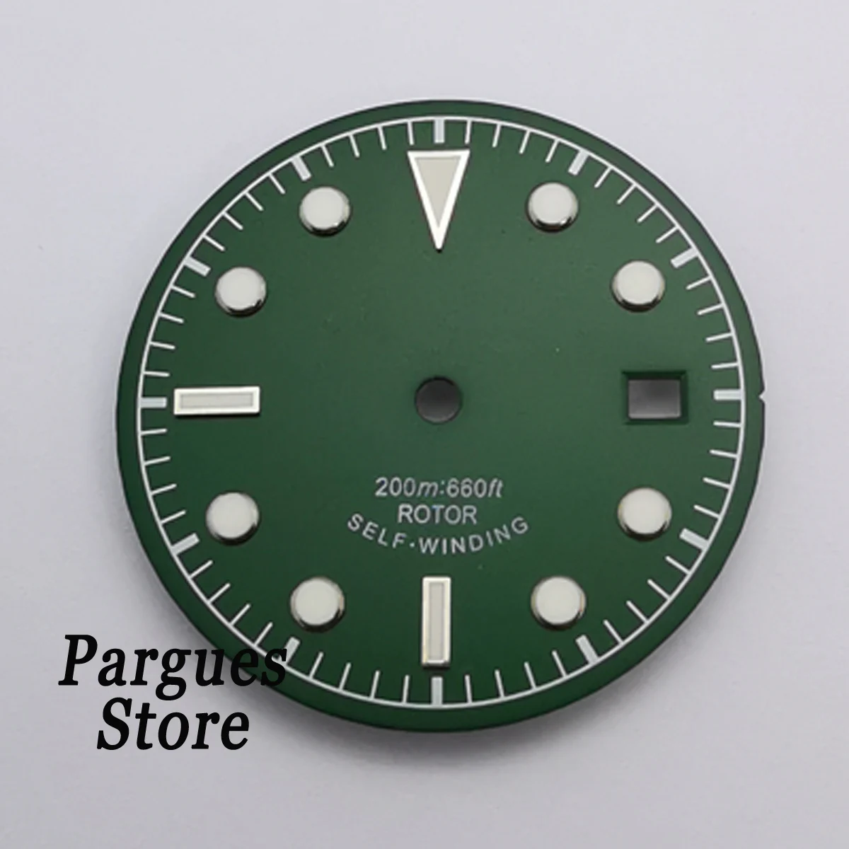 30.5mm sterile blue green watch dial luminous fit NH35 Miyota8215 8205 DG2813 ETA2836/2824 movement