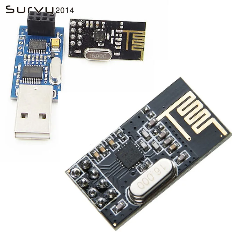 USB Adapter Board+ NRF24L01 wireless data transmission module 2.4G / the NRF24L01 upgrade version