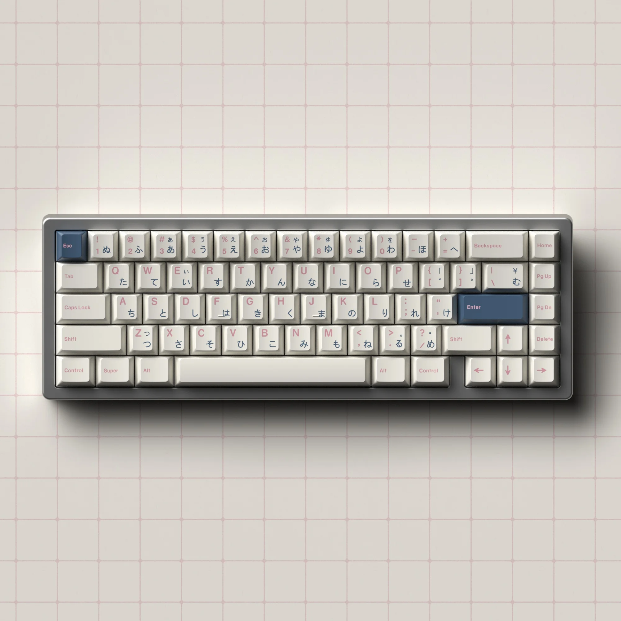 Jkdk-keycap Japonês Azul e Rosa Perfil Cereja Tampas de Teclas Pbt Dye Subbed Teclado Mecânico com Interruptor mx