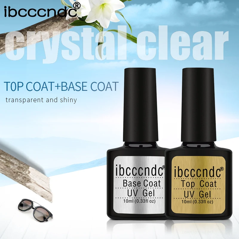 1Pc 10Ml Plastic Fles Nail Gel Base Coat Geen Veeg Top Coat Bling Uv Gel Nagellak Vernis semi Permanente Lak Lak Kleine