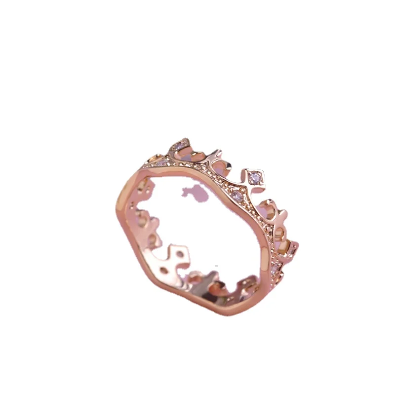 

Madrry Upscale Zircon Round Rings OL Style Office Crown Shape Gold silver color Mujer Aneis Aros Bijuterias Man Women Anneau