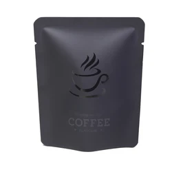 Metallic Mylar, Plastic Vacuum Sealing Coffee Organizer Bags, Eco-friendly, Coffee Powder Storage Bags with Printing Design