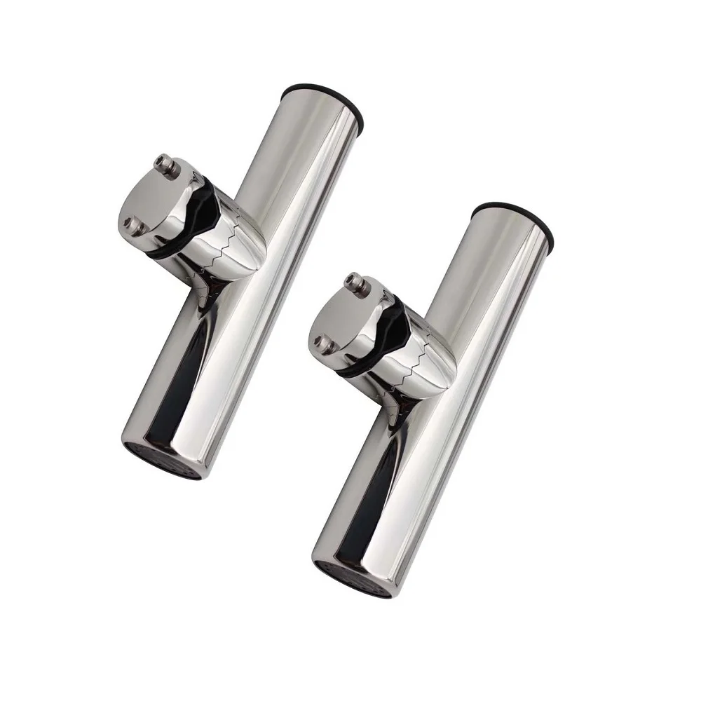 2PCS Stainless Steel Fishing Boat Rod Pole Holder Marine Yacht Mirror Polish Hardware Fishing Pole Rod Holders For Boats