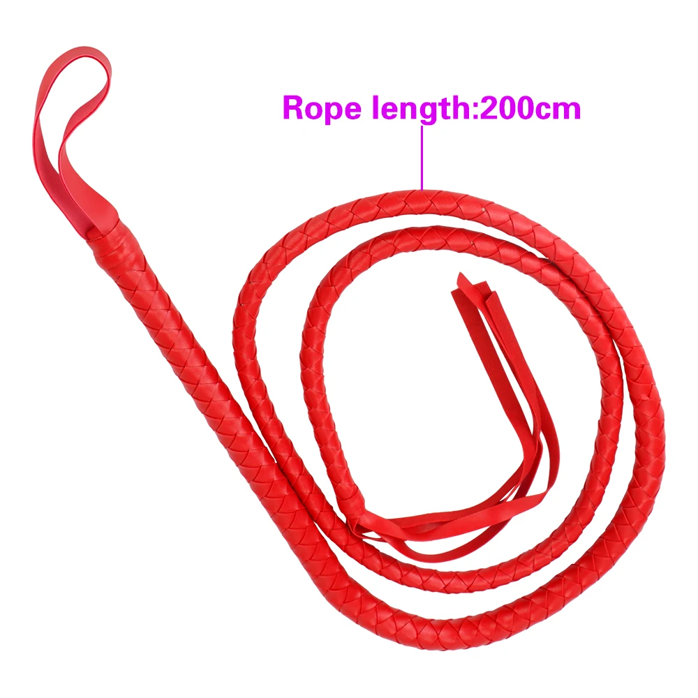 2m Long Sex Whip PU Leather Spanking Paddle Sex Tools For Couples Women Men Erotic Toys Adults Games Bondage Sets Machine Shop