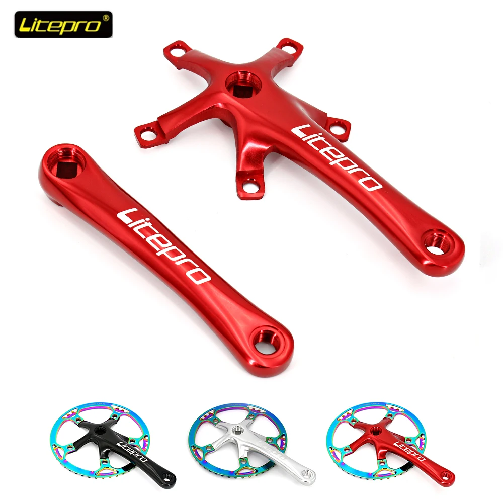 Litepro 170mm Crankset Folding Bike Crank Arms 130BCD Bicycle Crankset Bmx Parts Aluminum Alloy Crankset For Brompton Bike Parts