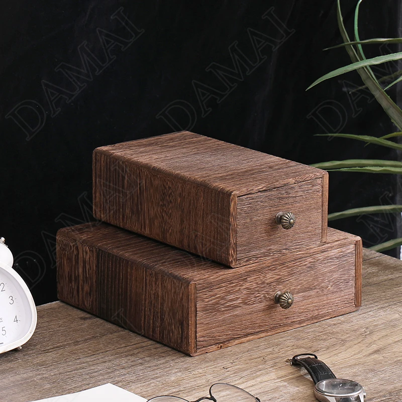 

Creativity Wooden Storage Box Simplicity Bedroom Bedside Jewelry Organizer Living Room Desktop Candy Container Home Decoration