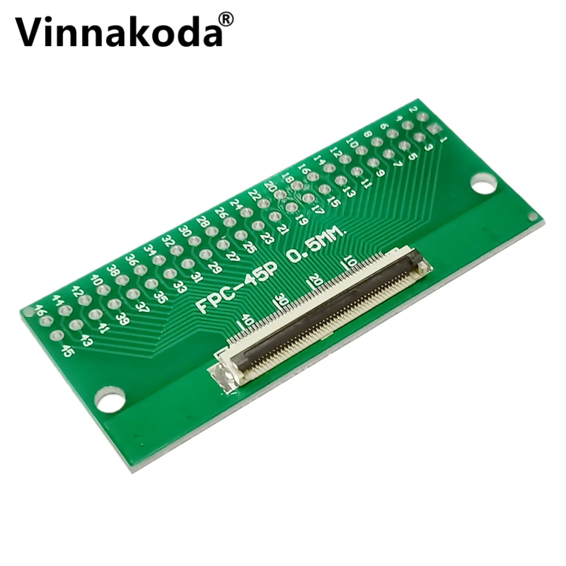 2 قطعة FFC/FPC لوح مهايئ 0.5 مللي متر-45P إلى 2.54 مللي متر ملحومة 0.5 مللي متر-45P الوجه العلوي موصل