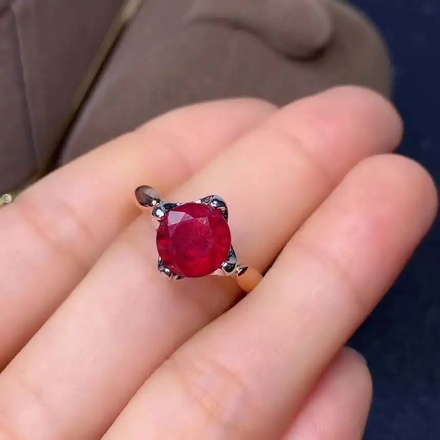 

The Best Gift for Your loved Girl Ruby Natural And Real Ruby Ring Woman Ring 925 Sliver Ring