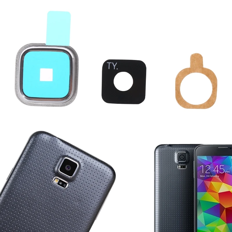 Cellphone Back Camera Lens Protector Part Rear Camera Lens Glass Cover & Metal Frame & Sticker for Galaxy 2023