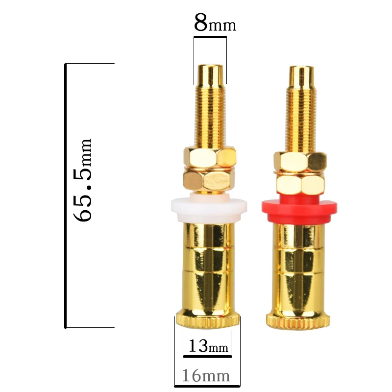 HIFIDIYLIVE speaker DIY terminal connector binding post HIFI amplifier Pure cupper Silver Gold-plated Banana socket junction Box
