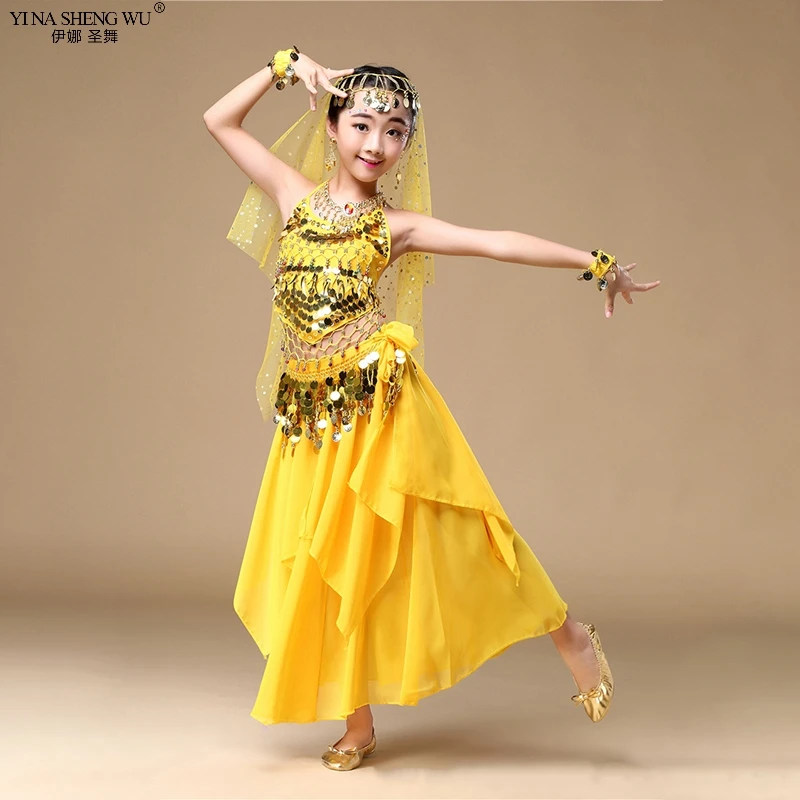 Kids Belly Dance Costumes Set 2/3pcs Oriental Dance Wear Girls Belly Dancing India Bellydance Set Kids Indian Bellydance Costume