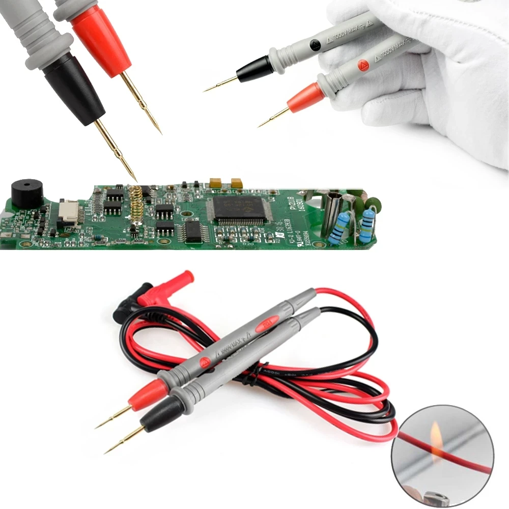 Probes For Multimeter 20A 1000V Probe Test Leads Pin For Digital Multimeter Needle Tip Multi Meter Tester Lead Wire Pen Cable