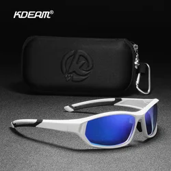 KDEAM Durable TR90 Material Men's Polarized Sunglasses Sports 1.2mm Thickness Lens Multi Layer Coating Sunglass CE Cat.3 KD8787