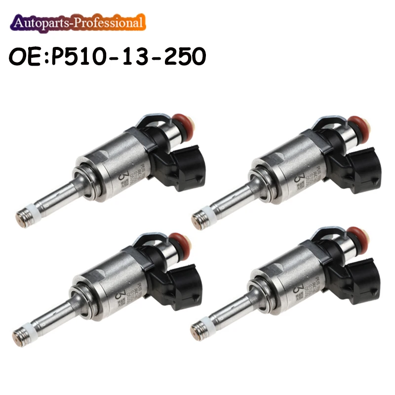 

4 Pcs/lot Fuel injector High Quality Nozzle For Mazda 2 1.5L 2WD 2016 P51013250 P510-13-250 AN0160-01U09 Car Auto accessorie