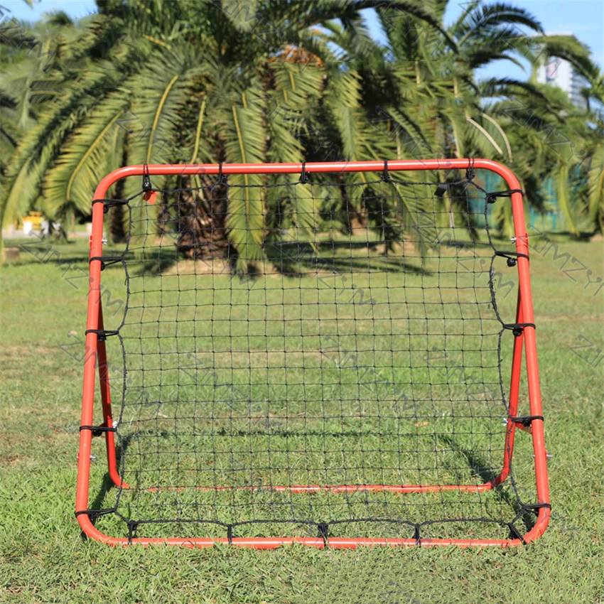 Football Rebound Net Door Steel Pipe Soccer Gate Bounce Practice Mesh Golf Baseball Hockey Shooting Assist Training Equipment
