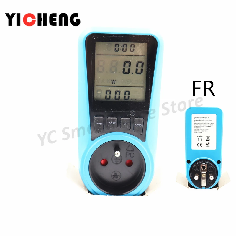 EU US UK BR AU FR Meter electricity monitoring electricity voltage power metering socket type mete watt meter power analyzer kwh