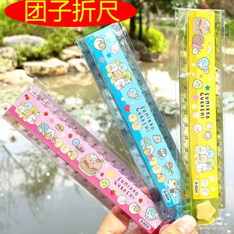 New 30CM SAN-X SUMIKKO GURASHI Cute animal Folding Ruler DIY Drawing Rulers For Kids Students Office School Stationery kids gift