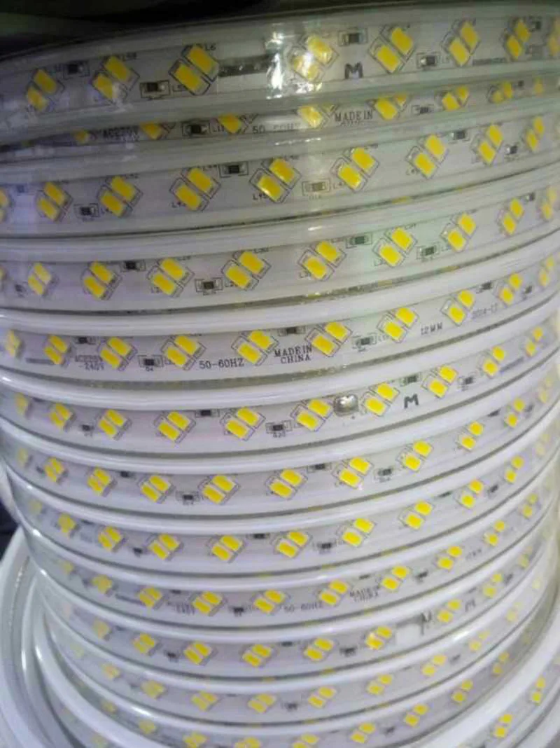  50m/lot 120leds/m Ac 110v 220V SMD 5730/5630 Display A LED Stripe Strip Waterproof LED Flexible Tape Light IP67 Ribbon