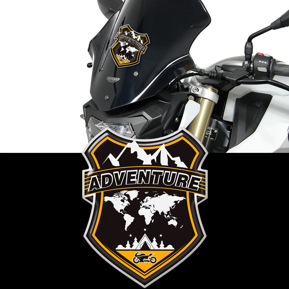 Dla BMW Honda Yamaha Moto Guzzi Benelli Suzuki naklejki motocyklowe ADV Adventure szyba przednia szyba przednia bagaż aluminiowa obudowa