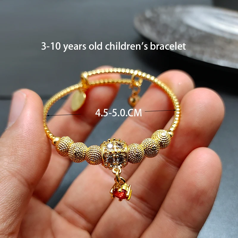 20 Styles Dubai Gold Color Baby Bangles For Kids Baby Promotion Sale Child Birthday Gifts Children'S Bracelets