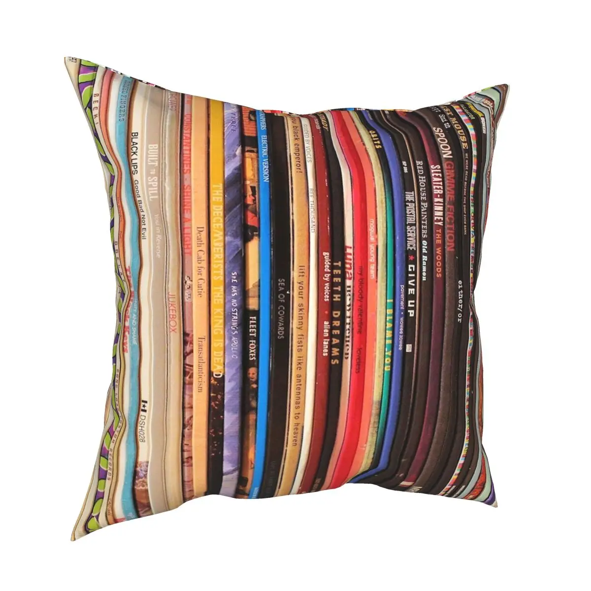 Indie Rock Vinyl Records Square Pillowcase Polyester Printed Zipper Decorative Pillow Case Sofa Cushion Cover Wholesale 45*45cm