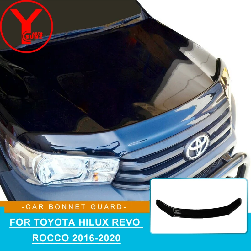 Car Bonnet Hood Cover For Toyota Hilux Revo Rocco 2016 2017 2018 2019 2020 Bonnet Guard Shield Scoop Protector Accessories