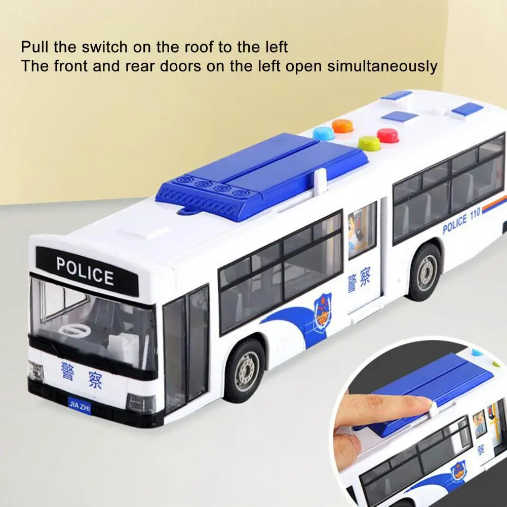 

Kids Toy Car Detailed Bus Car Raising Learning Interest Plastic Play Toy Vehicles Police Bus Car Toyor Child 2021