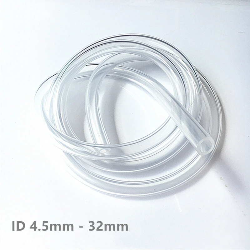 

Silicone Hose Silica Gel Tube Pipe Temperature Resistance Food Grade ID 4.5mm - 32mm 10m Transparent