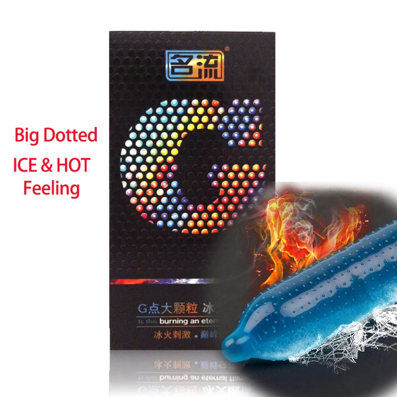 G spot Condom Sex Toy for Long Delay Ejaculation Thin Rubber Condoms Big Dotted Sleeves For Penis Adult Erotic Products