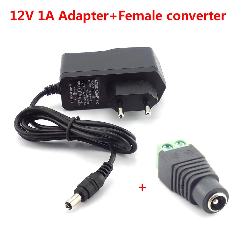 220V to 12V Adapter Charger AC DC 110V 220V to 12V 2A Power Adapter Converter Transformer 12V Power Supply For LED Light Lamp