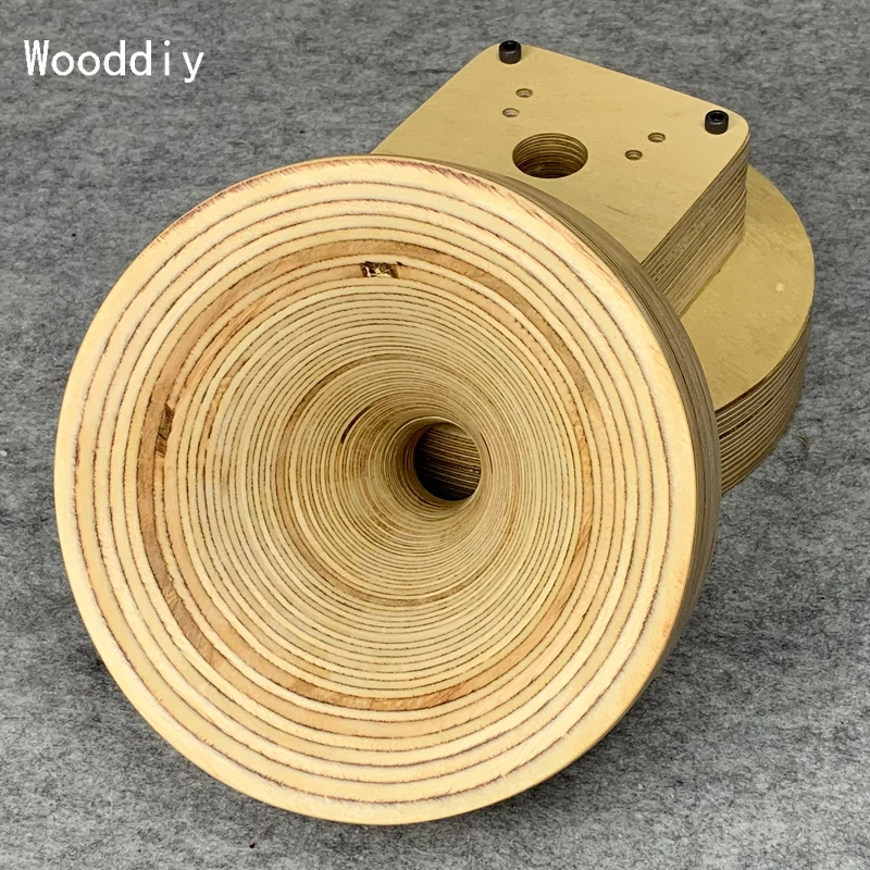 Wooddiy 1inch Throat Wooden Horn One Pair 6/8/10 Inch Speaker Empty Wood Horn Birch Plywood Spharisches Shell Round Horn