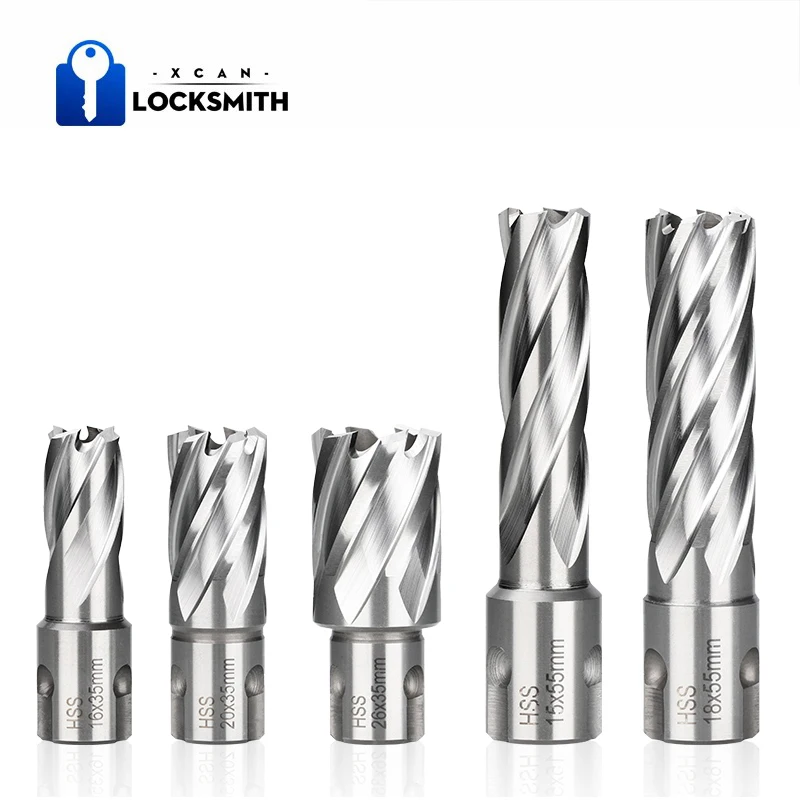 12-30Mm โลหะ HSS เจาะบิต Annular Cutter Weldon Shank Hole เปิด Hollow เจาะบิตสำหรับโลหะเครื่องมือเจาะ