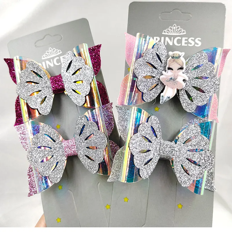 butterfly Glitter Bow Sparkly Hair Clip for Women Girls Hairpin Children Kids Barrettes Hair Accessories