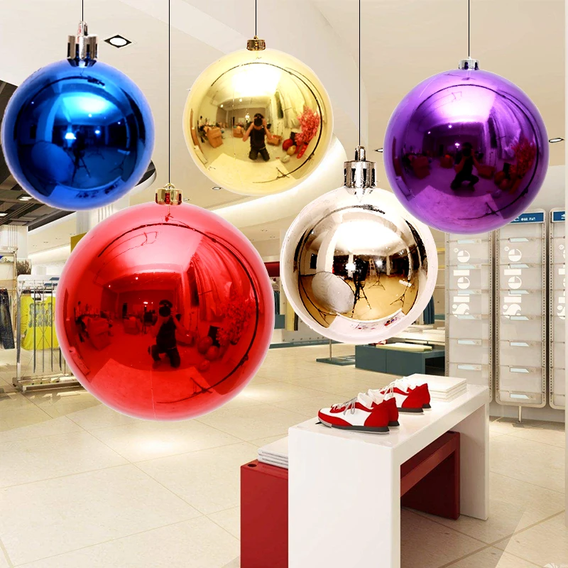 30cm 40cm Christmas Ball Ornaments Large Hanging Balls Baubles mall scene decorative colorful balls Home Party Ornament Decor