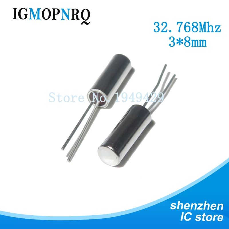 10 piezas HC-49S 32.768k 3*8 32.768 32.768Mhz 3x8 igMopnrq cristal de cuarzo oscilador pasivo HC 49S nuevo