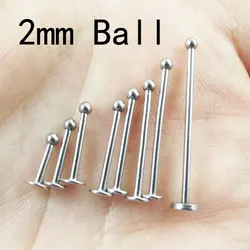 1 Piece 16G Stainless Steel 19mm Labret Rings Super Mini Ball Tragus Earring Face Rings invisible Lip Ring Body Piercing Jewelry