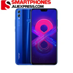 Honor-Teléfono Móvil Inteligente 8X, Smartphone con pantalla de 6,5 pulgadas, batería de 3750mAh, cámara trasera Dual de 20MP, varios idiomas