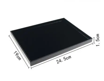 Black/Rose red Small Jewellery Necklace tray Jewelry Organizer Earrings Rings BraceletS Flat Empty Plate Jewelry Display Stand