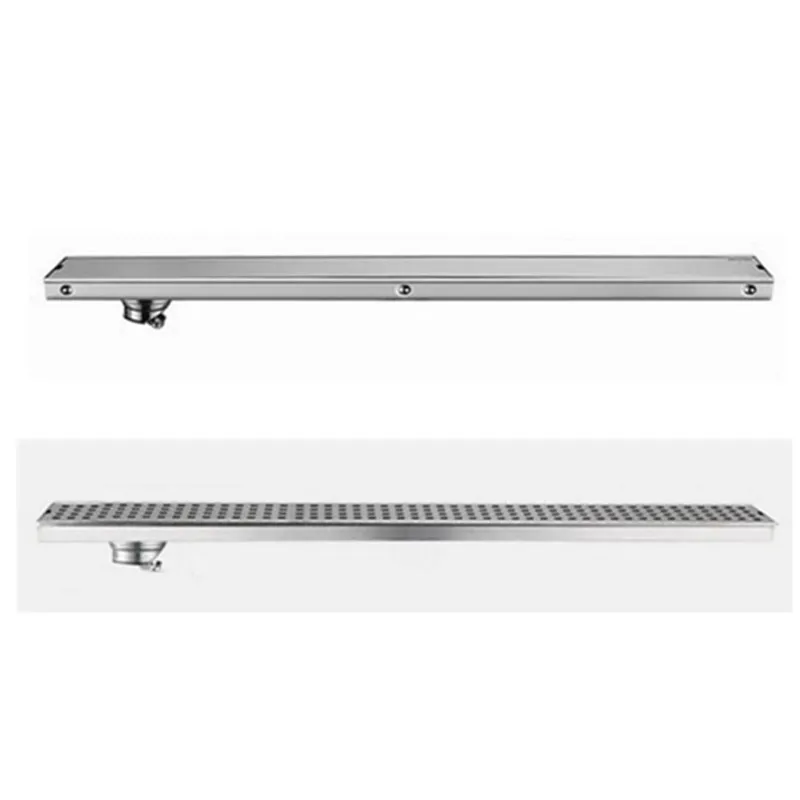 

304 stainless steel 80cm linear anti-odor long floor drain bathroom invisible shower 800mm floor drain DR099