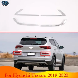 For Hyundai Tucson 2019 2020 Car Accessories ABS Chrome Rear Reflector Fog Light Lamp Cover Trim Bezel Frame Styling Garnish